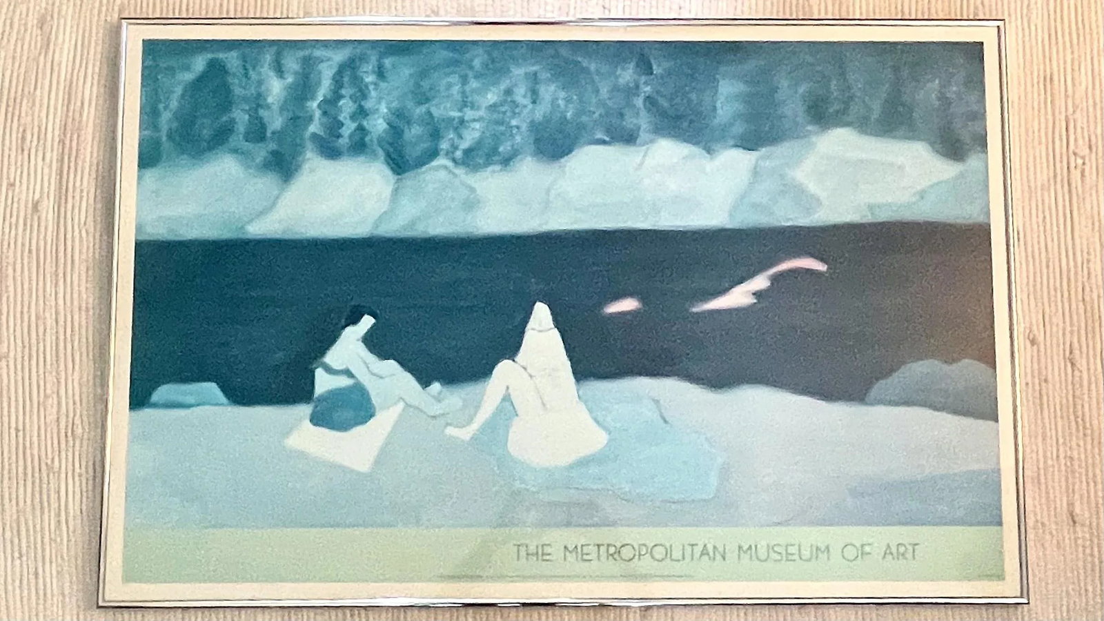 1987 Milton Avery Swimmers and Sunbathers Original Exhibition Poster, Framed - 12