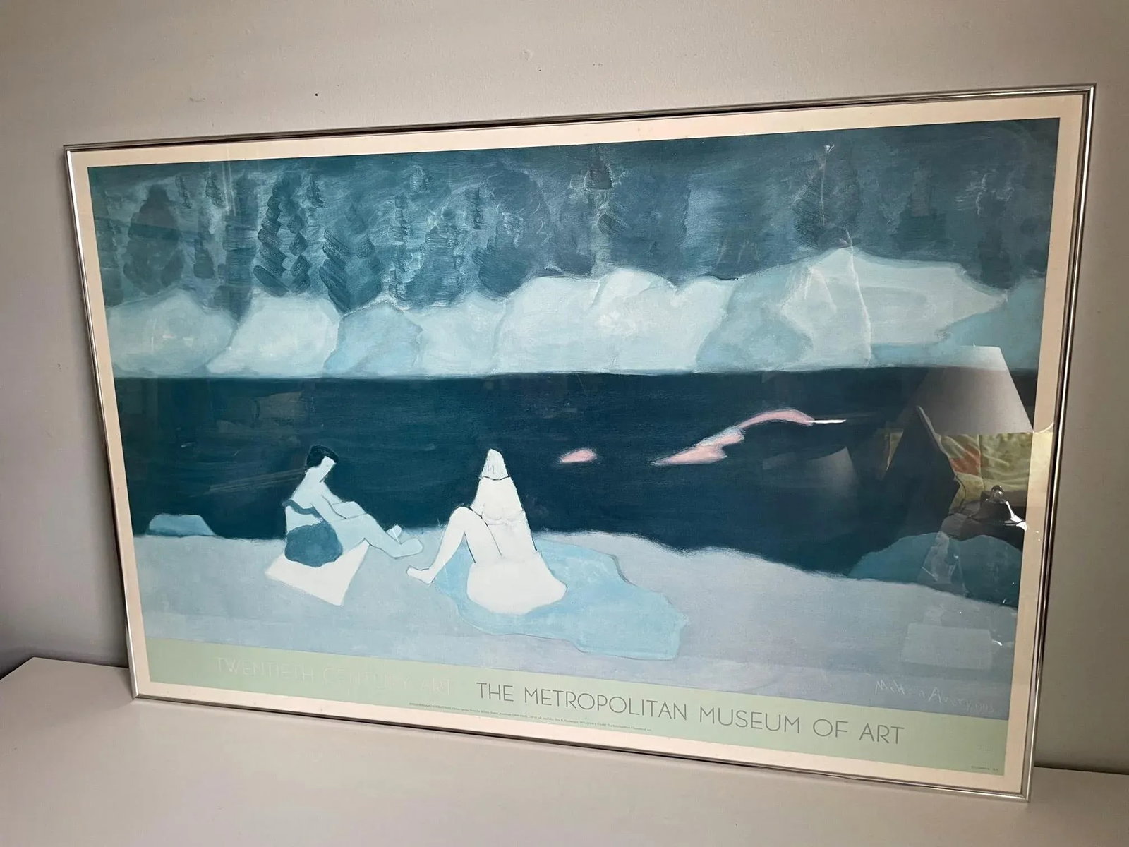 1987 Milton Avery Swimmers and Sunbathers Original Exhibition Poster, Framed - 2