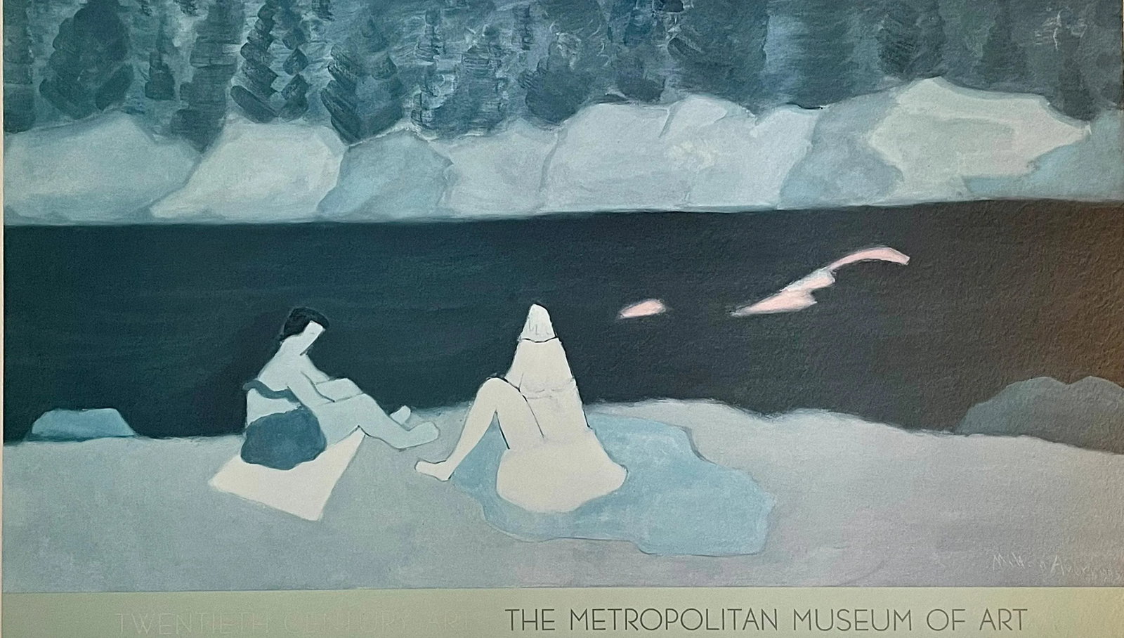 1987 Milton Avery Swimmers and Sunbathers Original Exhibition Poster, Framed - 4