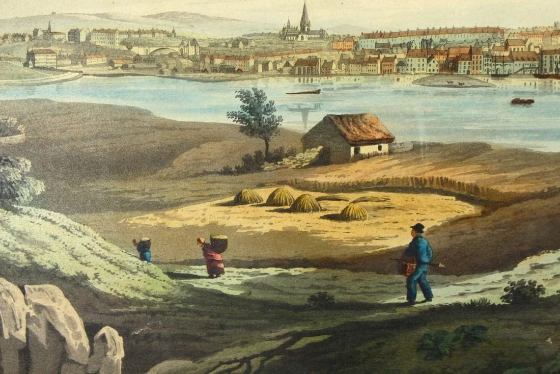 1820's Aberdeen From the South, Panoramic Aquatint, John Clark / George Smith - 5