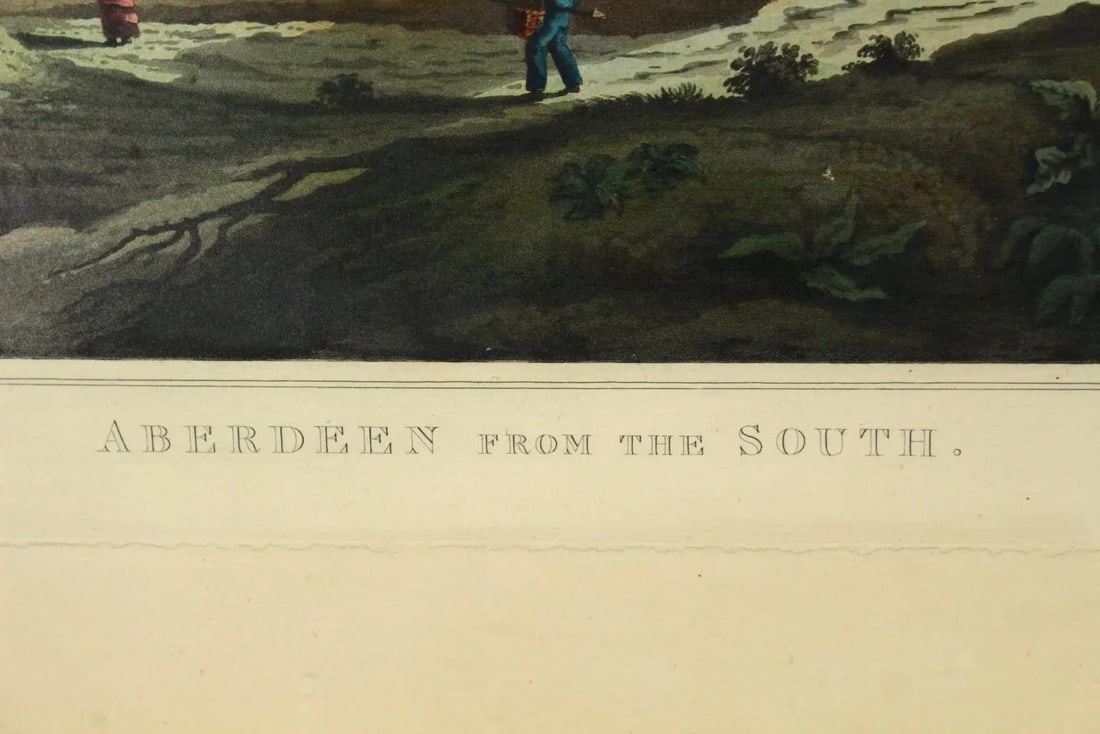 1820's Aberdeen From the South, Panoramic Aquatint, John Clark / George Smith - 8