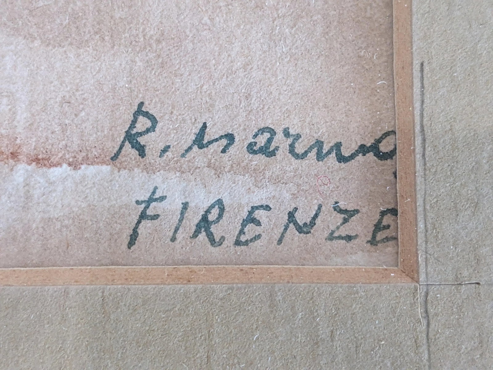 Vintage Rodolfo Marma Signed Original Framed Watercolor "Firenze" - 5