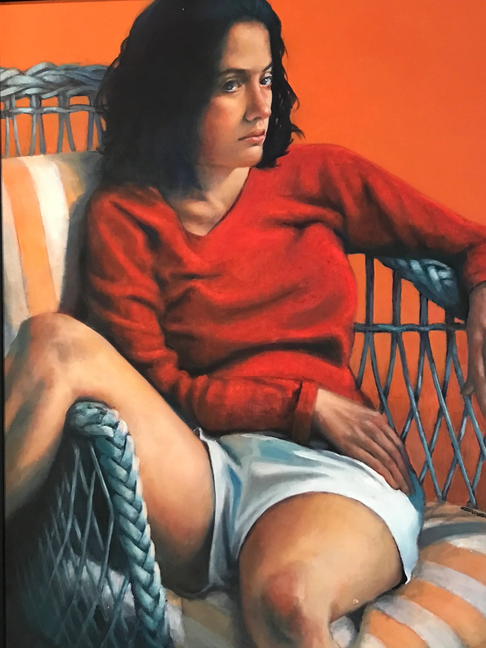 2005 Realist Oil on Canvas Portrait Painting by Al Zerries, Framed - 2