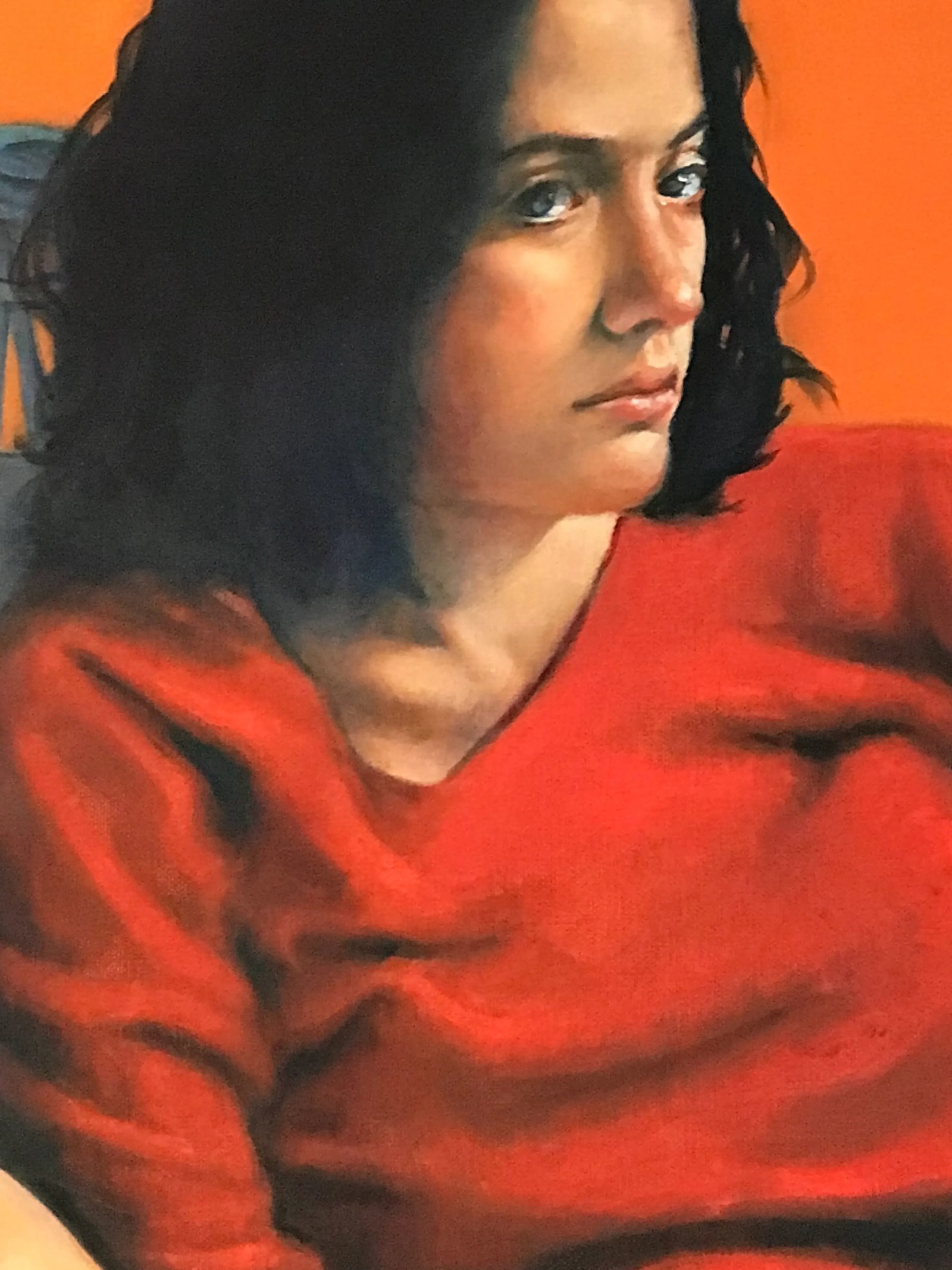 2005 Realist Oil on Canvas Portrait Painting by Al Zerries, Framed - 3