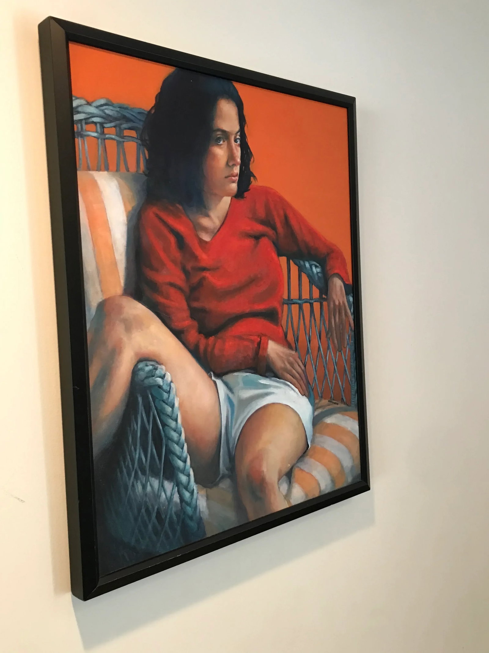 2005 Realist Oil on Canvas Portrait Painting by Al Zerries, Framed - 4
