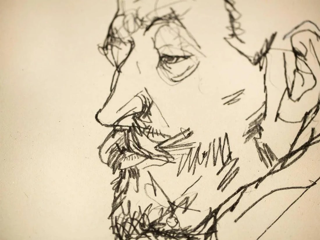 Egon Schiele Lithograph Signed #'Ed Limited Ed: 100 "Portrait of Heinrich Benesch" - 3