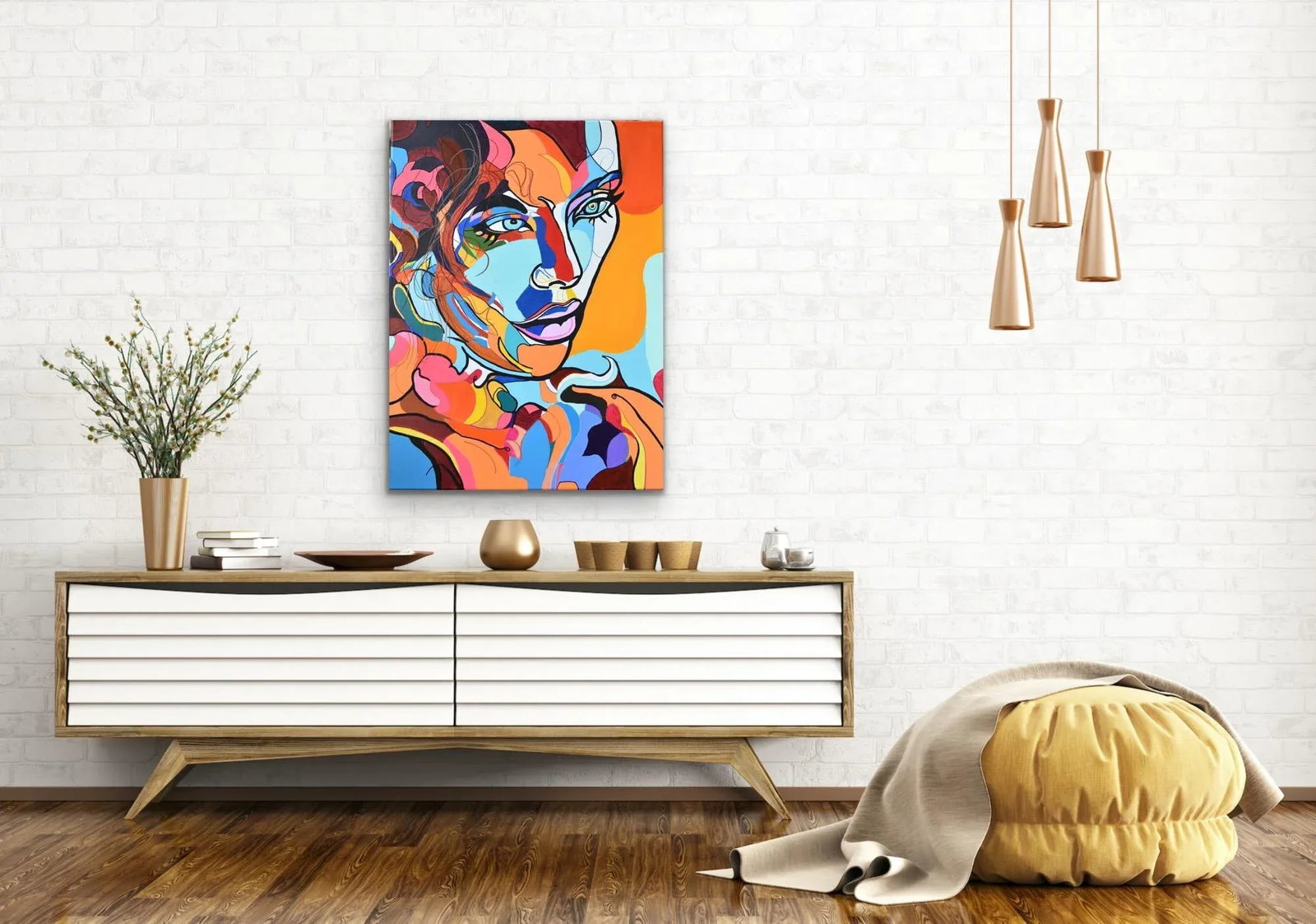 Chromatic Abstract Fauvist Portrait Painting by Percy Rivera - 2
