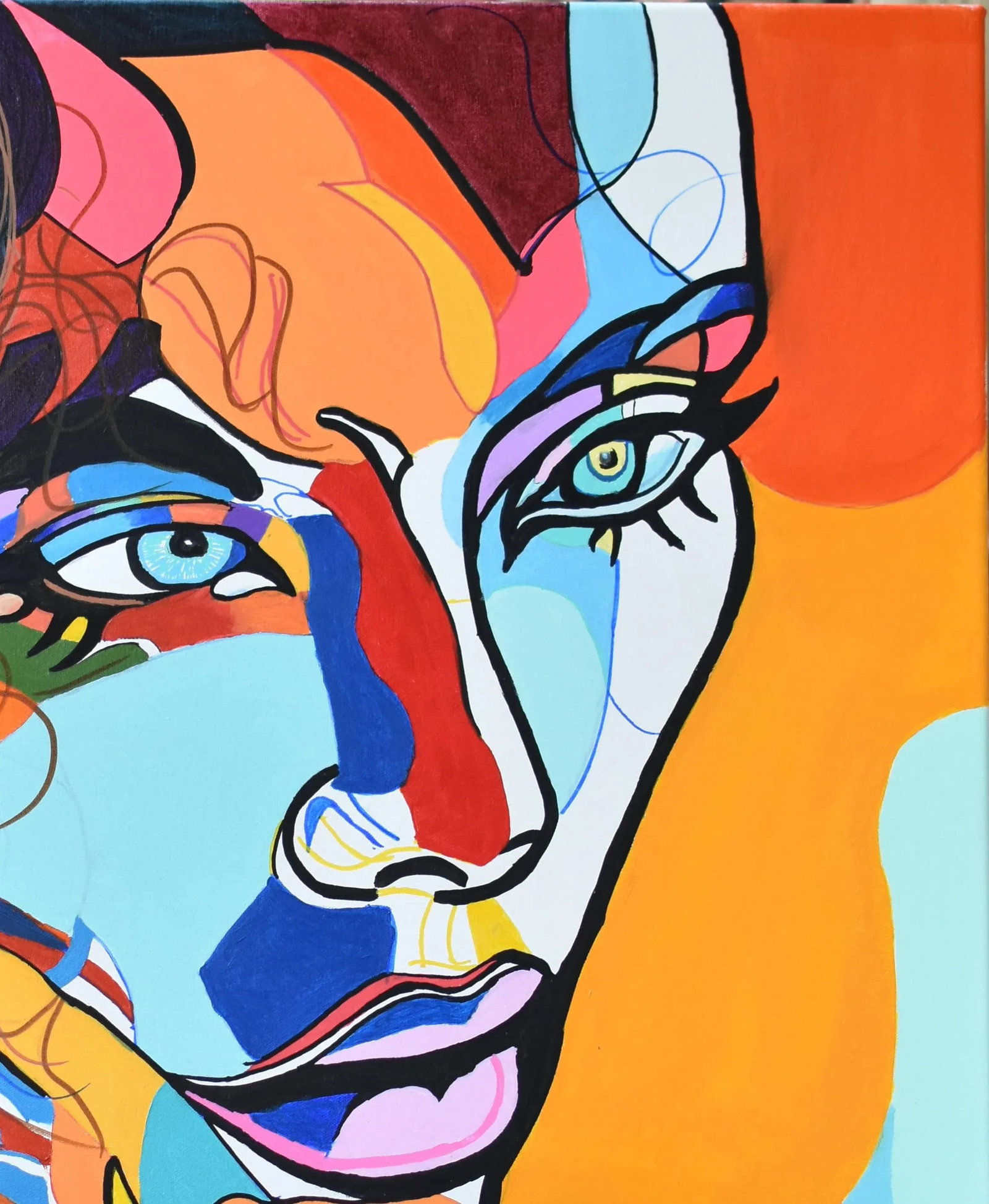 Chromatic Abstract Fauvist Portrait Painting by Percy Rivera - 5