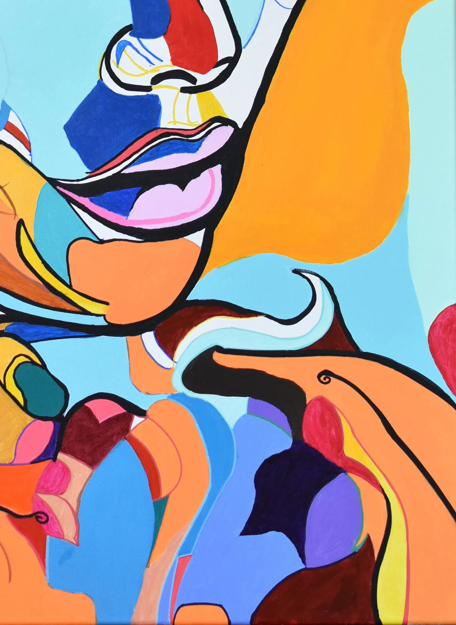 Chromatic Abstract Fauvist Portrait Painting by Percy Rivera - 6