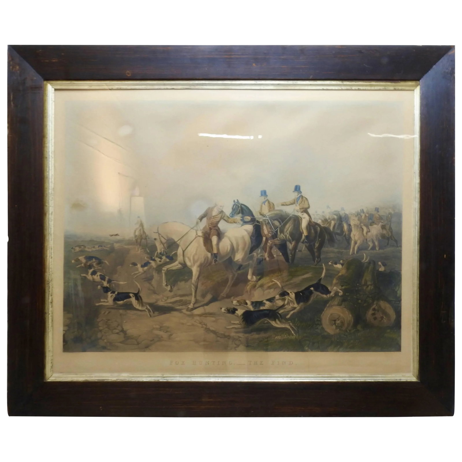 Fox Hunting "The Find" Lithograph by Artist J. R. Herring (1 of 9)
