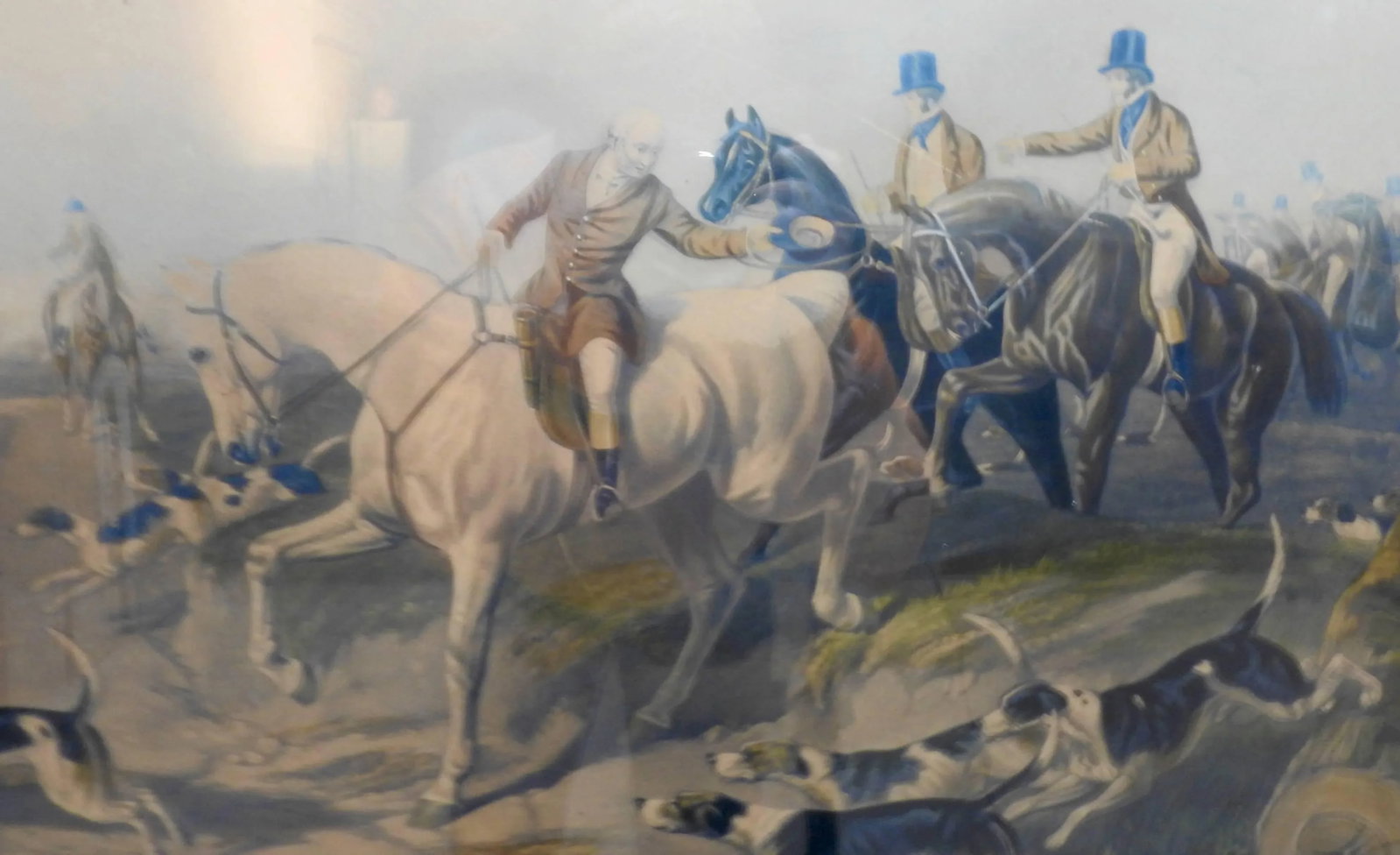 Fox Hunting "The Find" Lithograph by Artist J. R. Herring - 2