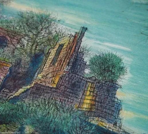 Jean Carzou Lithograph "Ruines Du Chateau De Sade" - 3