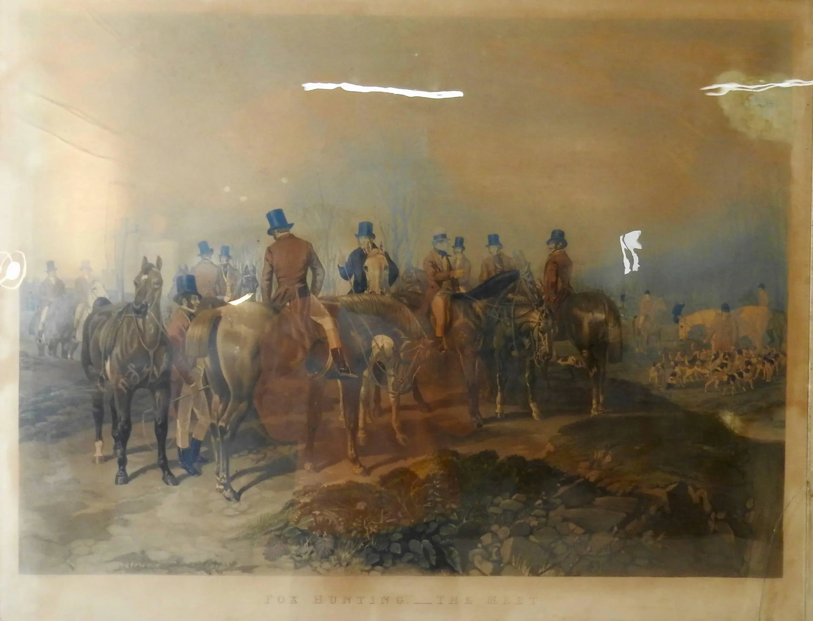 Fox Hunting the Meet Lithograph by Artist J. F. Herring - 2