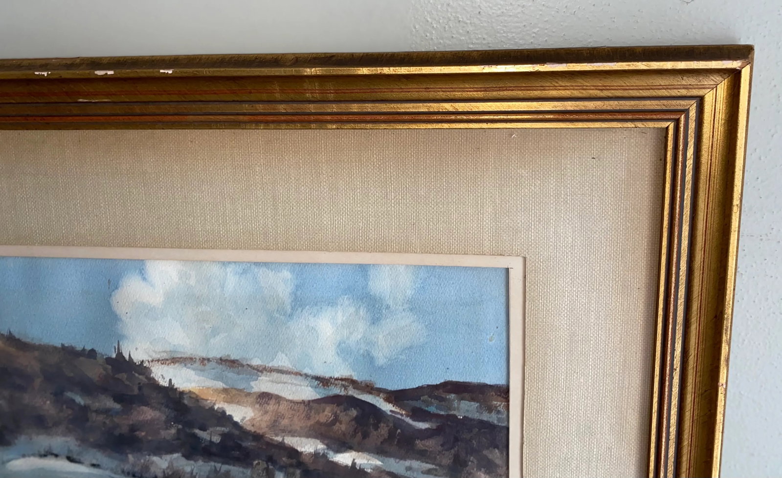 Joseph L C Santoro Listed Massachusetts Artist Original Watercolor of Hawk Mountain, Framed + Exhibi - 4