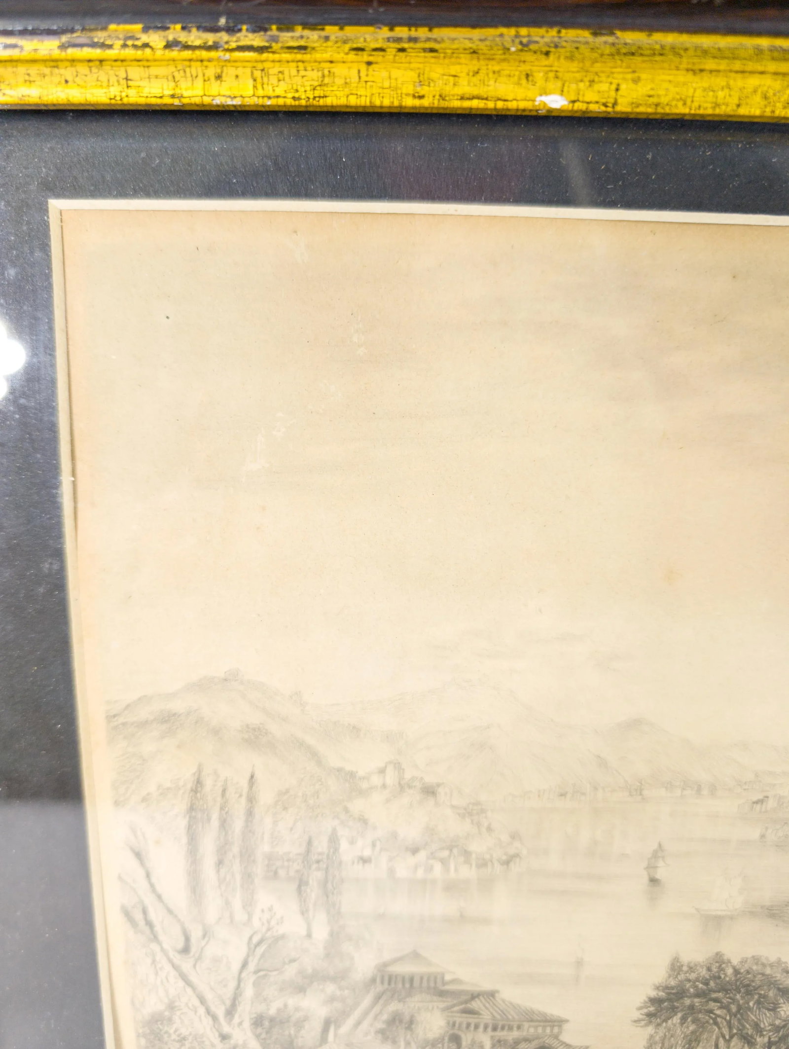 19th Century Pencil Drawing of a Fantasy Landscape Unsigned - 5