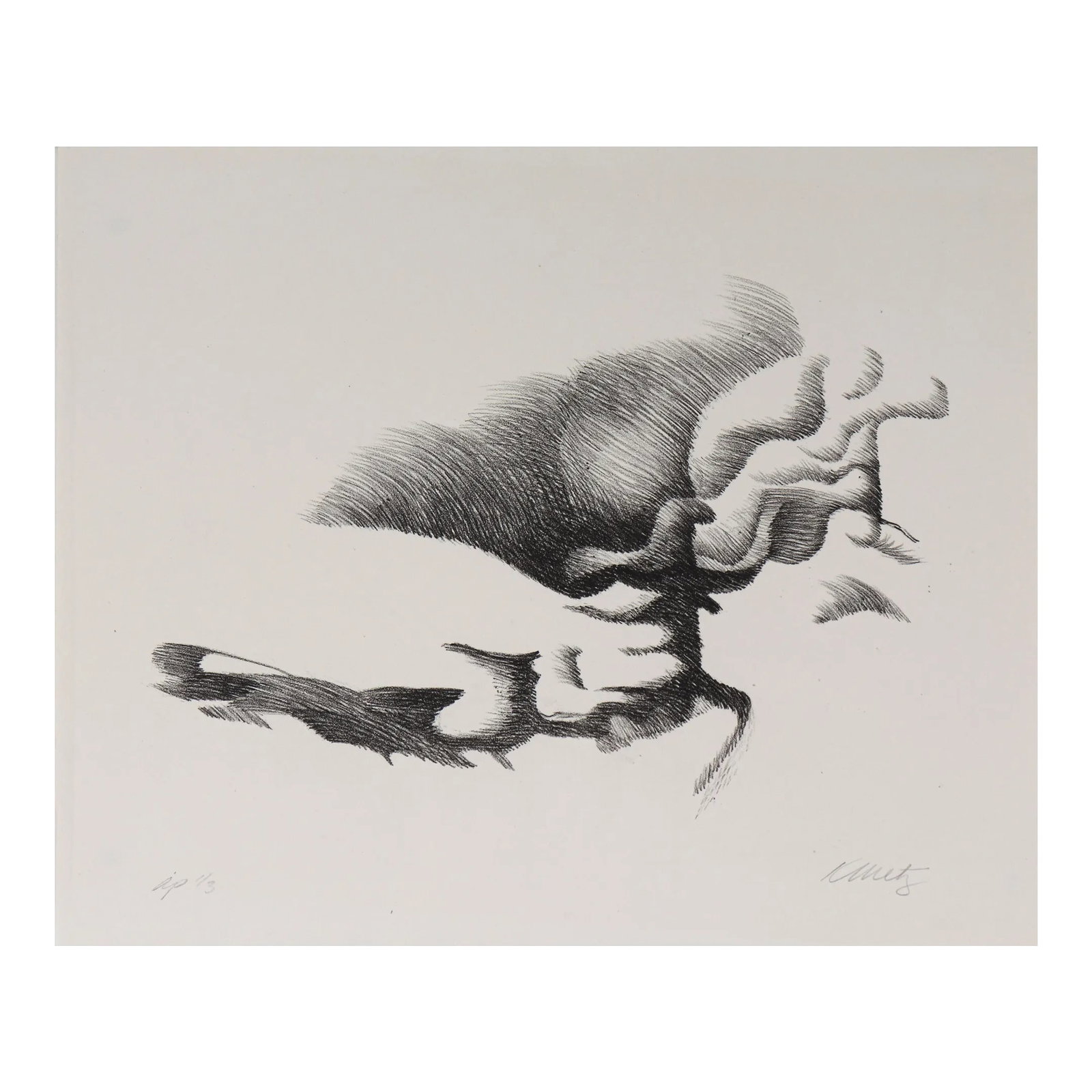 "Landscape Impressionism" 1975 Lithograph: Entitled Landscape Impressionism, this 1975 lithograph on paper is by New York painter and printmaker Kathryn (Kay) Metz (1932-2018). Metz came of age as a painter in New York City in the 1960's
