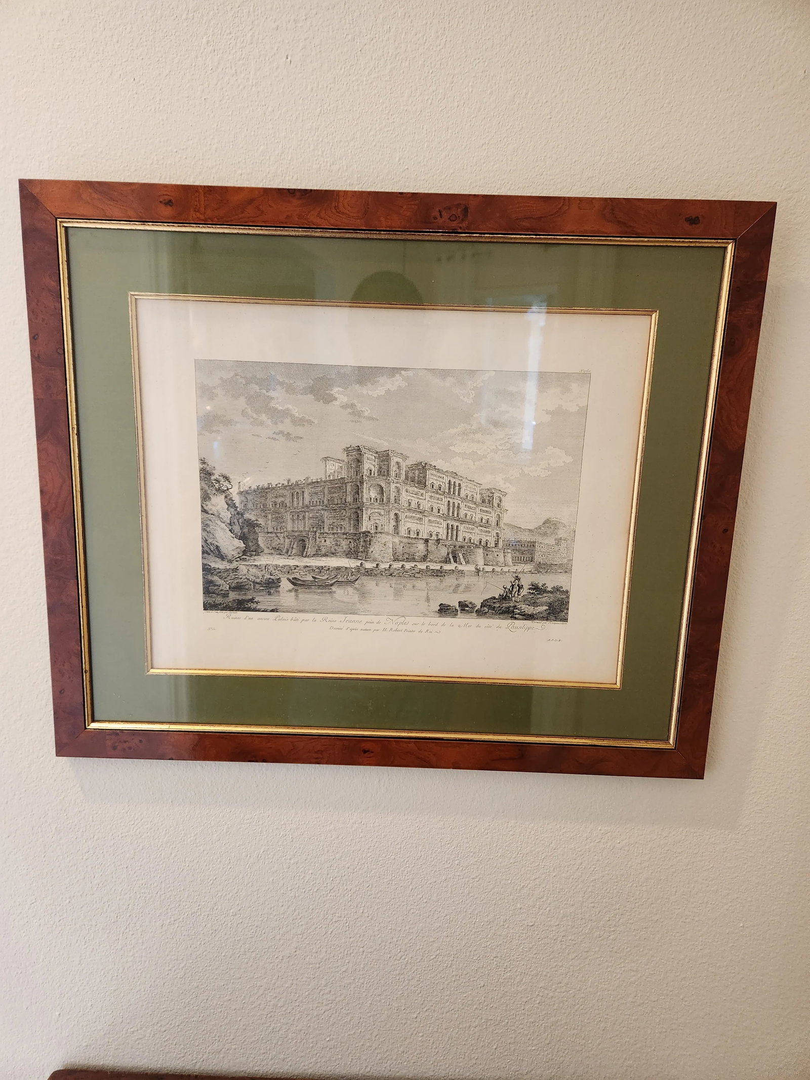Antique Print of Naples, Italy - 2