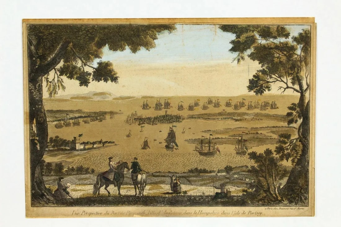 1760's Vue d'Optique Optical View of Portsmouth, Jean-Francois Daumont, Paris - 13