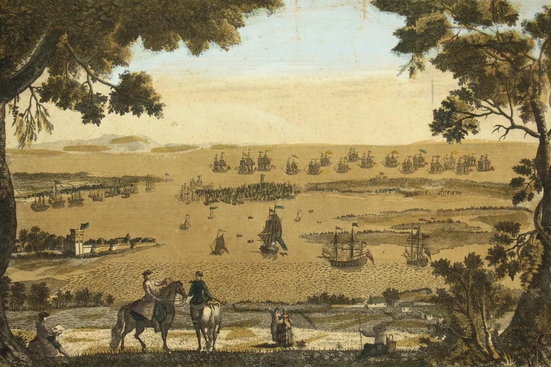 1760's Vue d'Optique Optical View of Portsmouth, Jean-Francois Daumont, Paris - 2