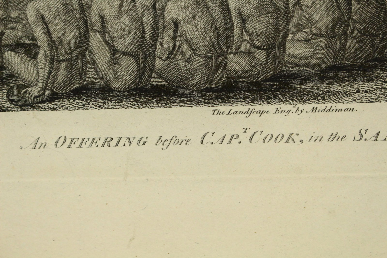 1784 James Cook & J. Webber Engraving - an Offering in the Sandwich Islands - 8