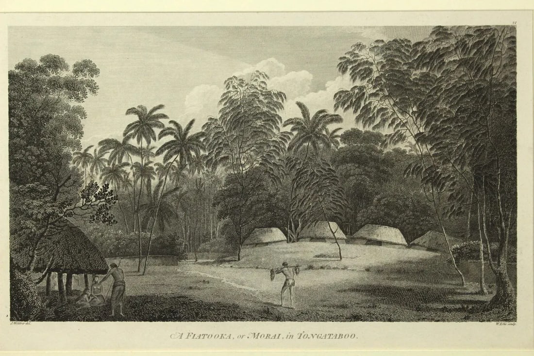 1784 James Cook & J. Webber Original Engraving - 2