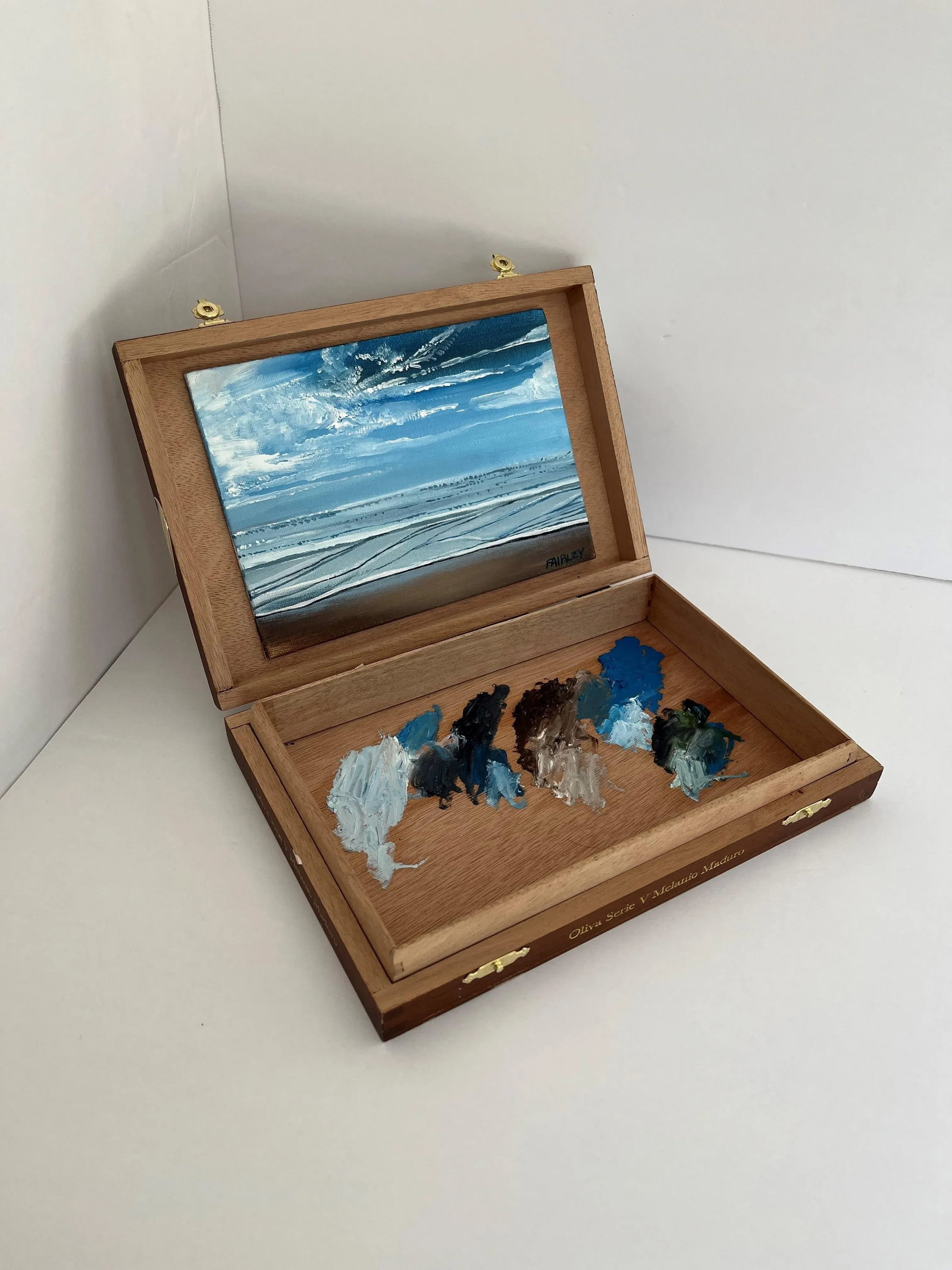 Cali Dreamin Box, Original Oil Painting Assemblage Artwork by Jessica Fairley - 2