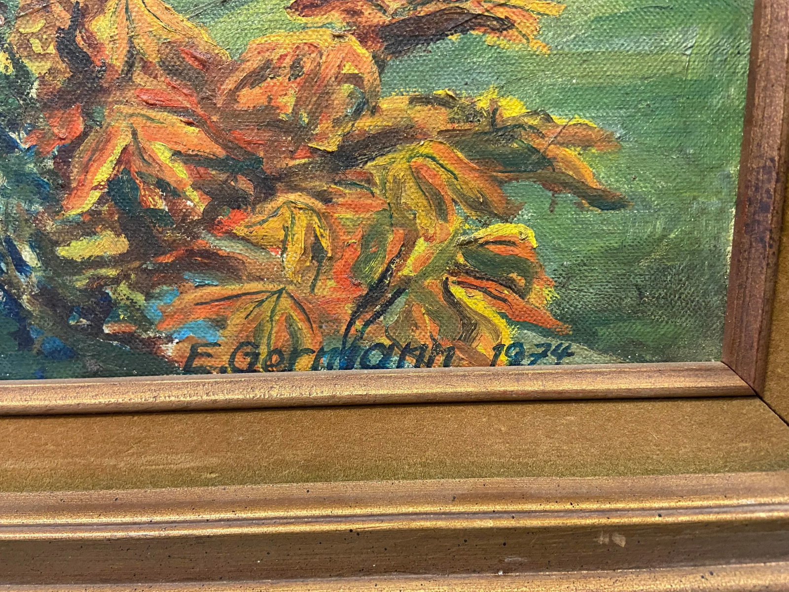 Vintage 1970's Original Oil Landscape Mountain Painting - 9