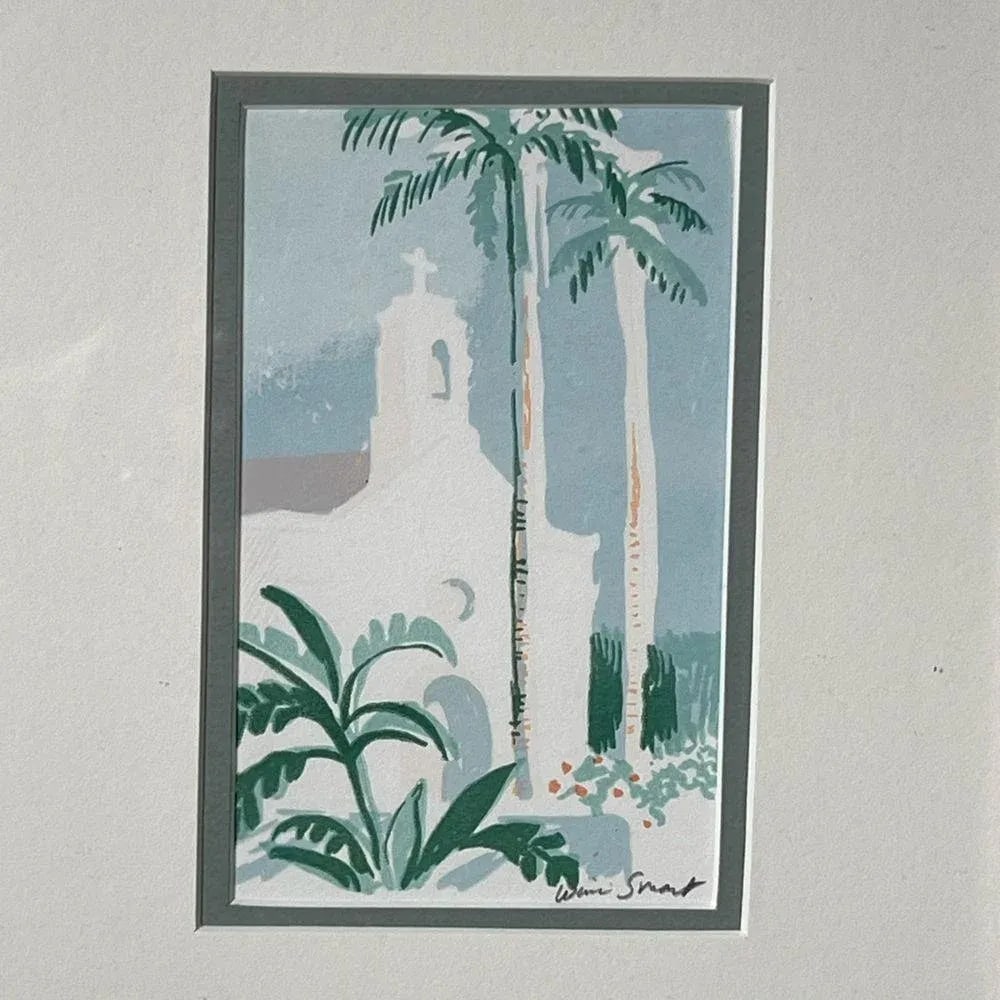Vintage Modern Tropical Landscape Architectural Set of 4 Prints by Wini Smart - 3