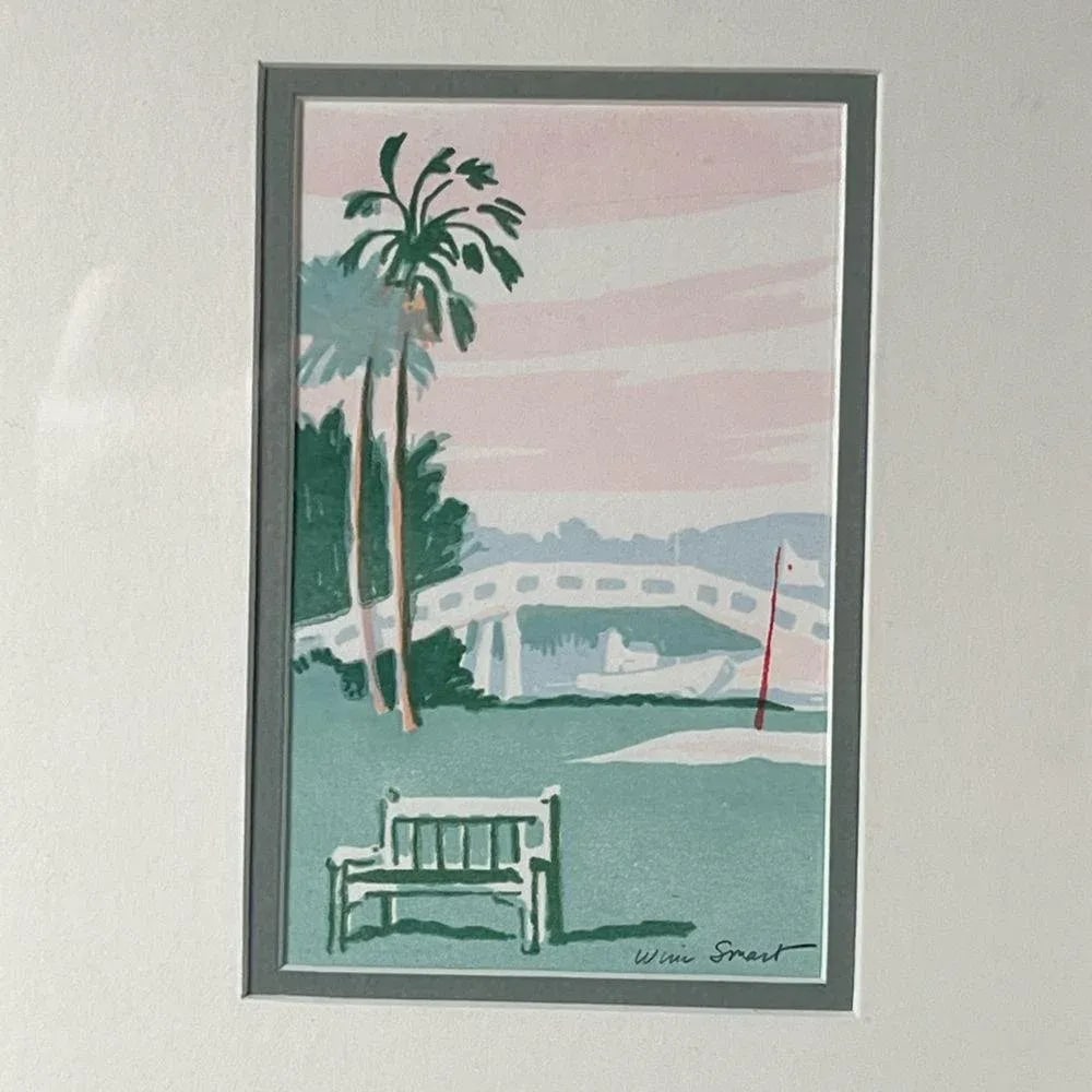 Vintage Modern Tropical Landscape Architectural Set of 4 Prints by Wini Smart - 5