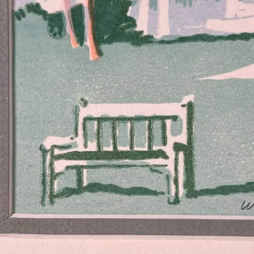 Vintage Modern Tropical Landscape Architectural Set of 4 Prints by Wini Smart - 6