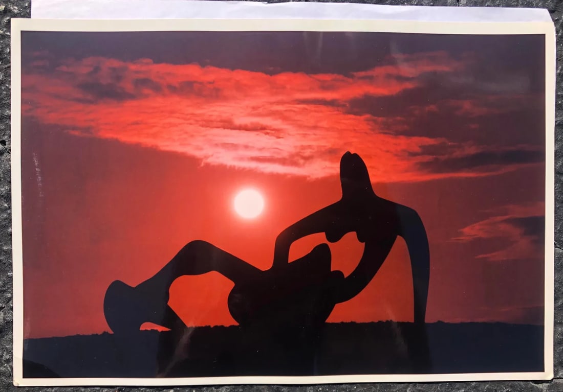 1993 Henry Moore at Sunset Color Photograph - 2