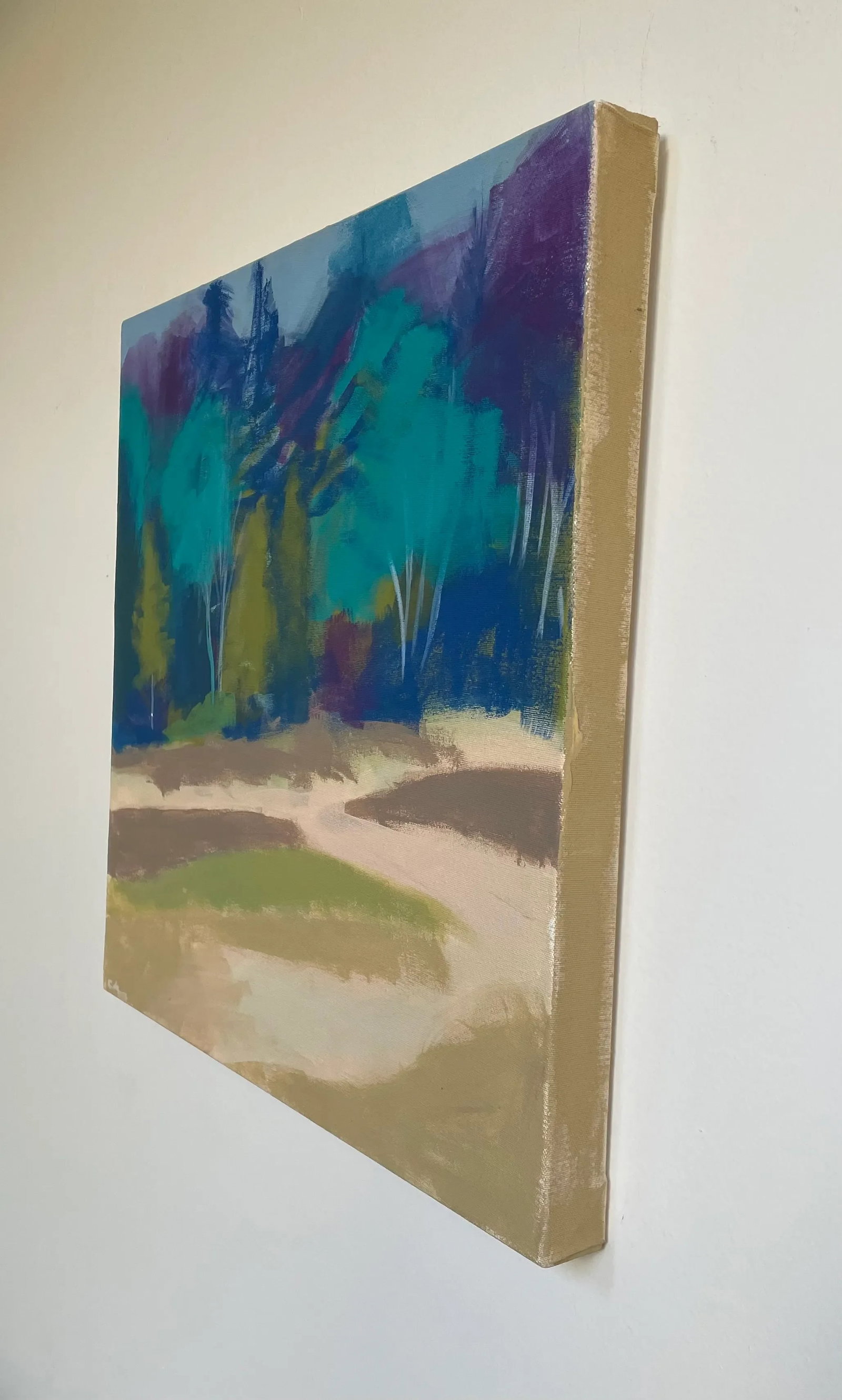 "Coastal Dunes 1" Original Abstract Landscape Painting by Cathe Hendrick - 3
