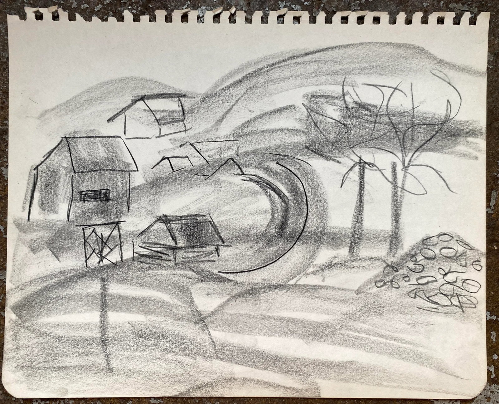 1950s Virginia Spencer Landscape Drawing - 2