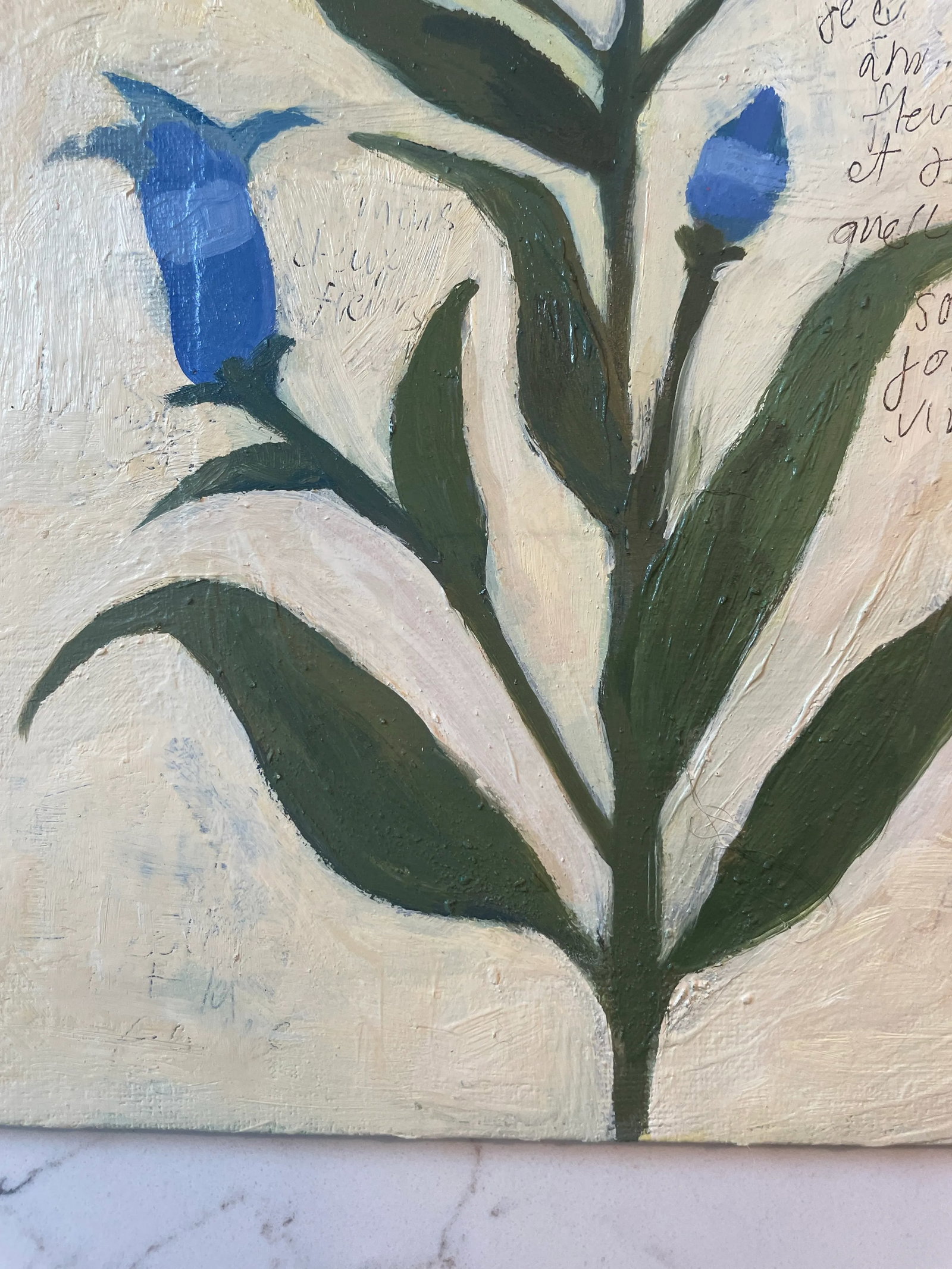Original Botanical Floral Oil Painting "Etude Botanique #14" by Michele Zuzalek - 5