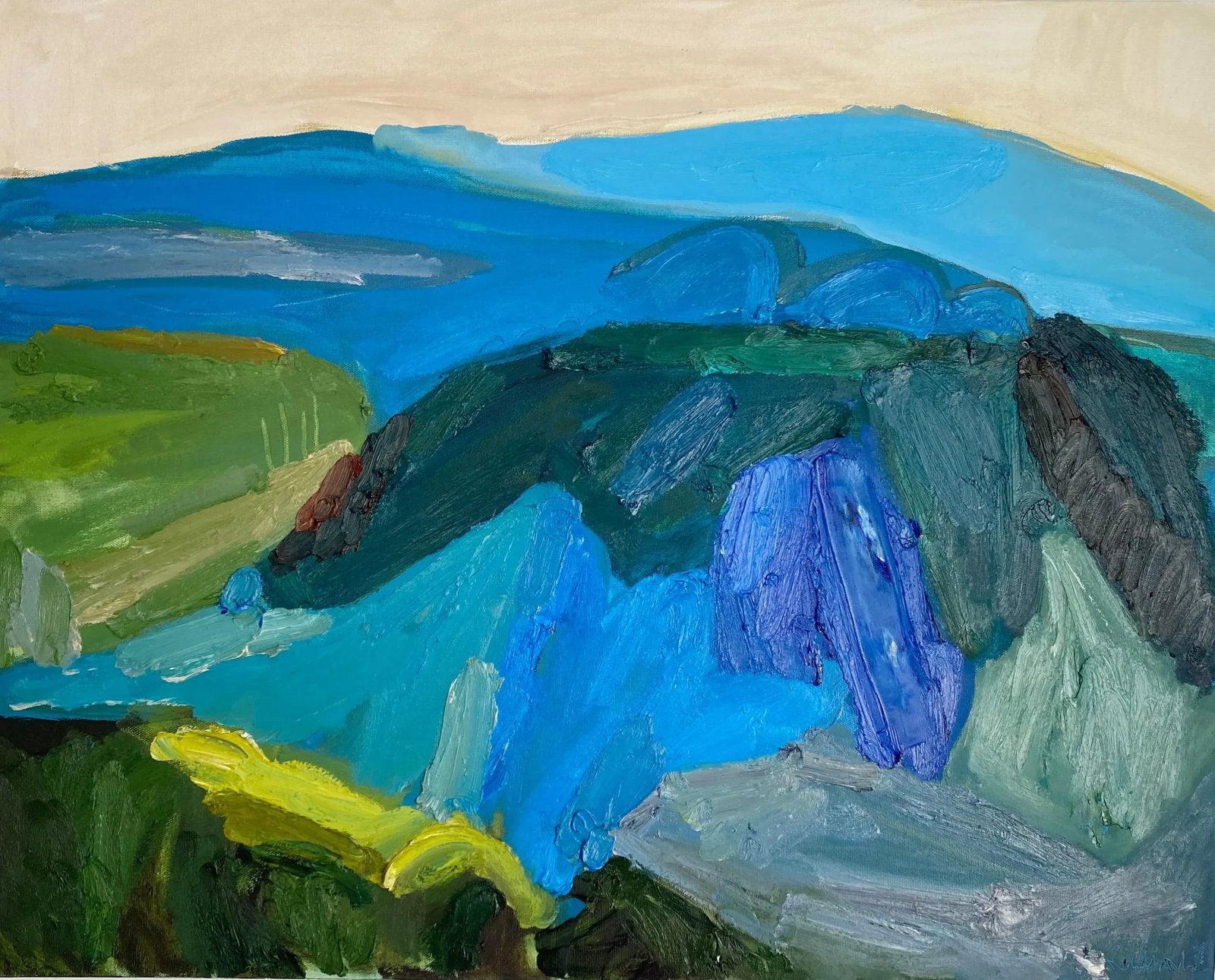 "Did Deem Ye Listening" Abstract Oil Landscape Painting by Molly Mansfield: I am an Austin Texas based artist exploring the spaces we inhabit and our relationship to them. My process is intuitive and I frequently paint from both life and memory, using my experiences,