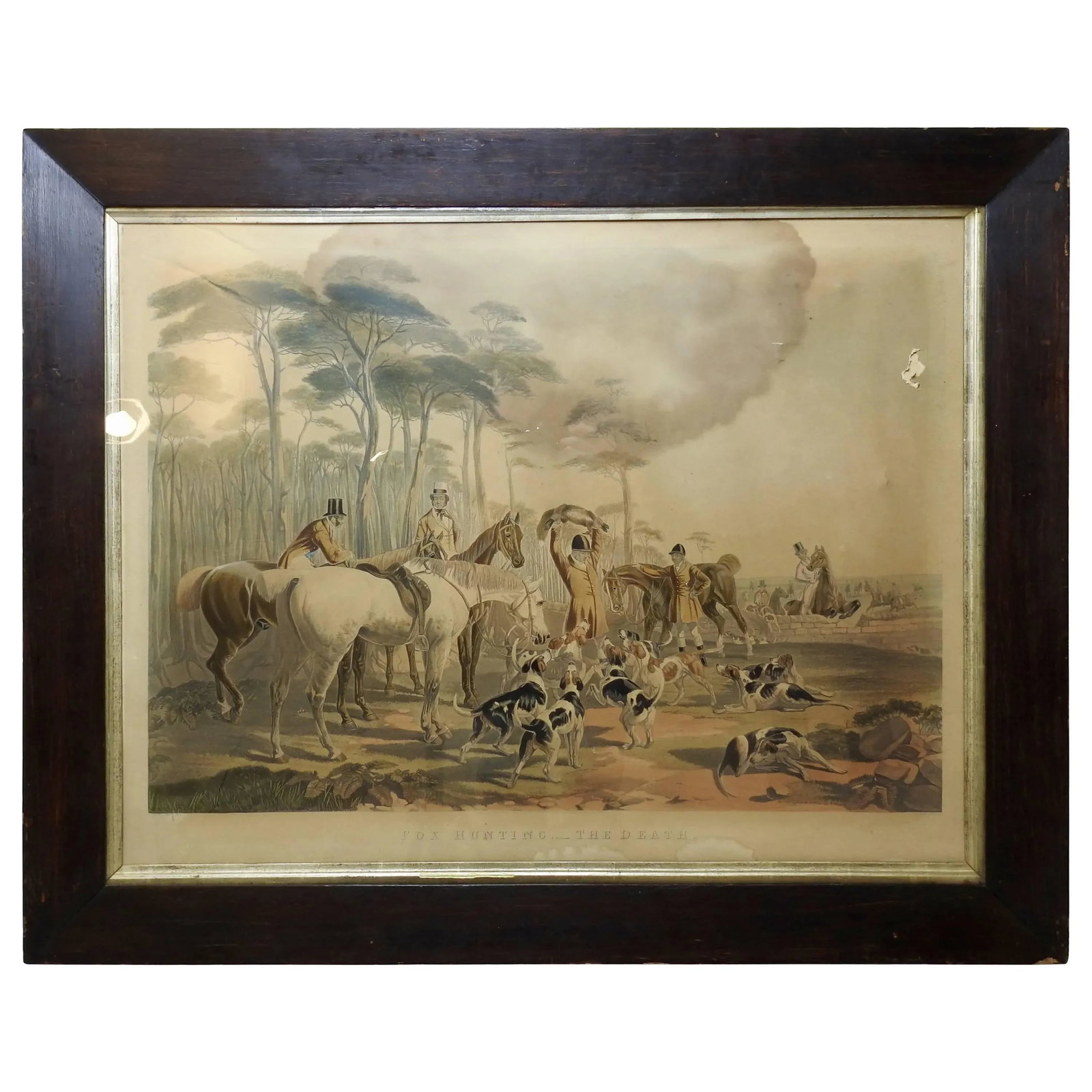 Fox Hunting "The Death" Lithograph by Artist J. F. Herring - 10