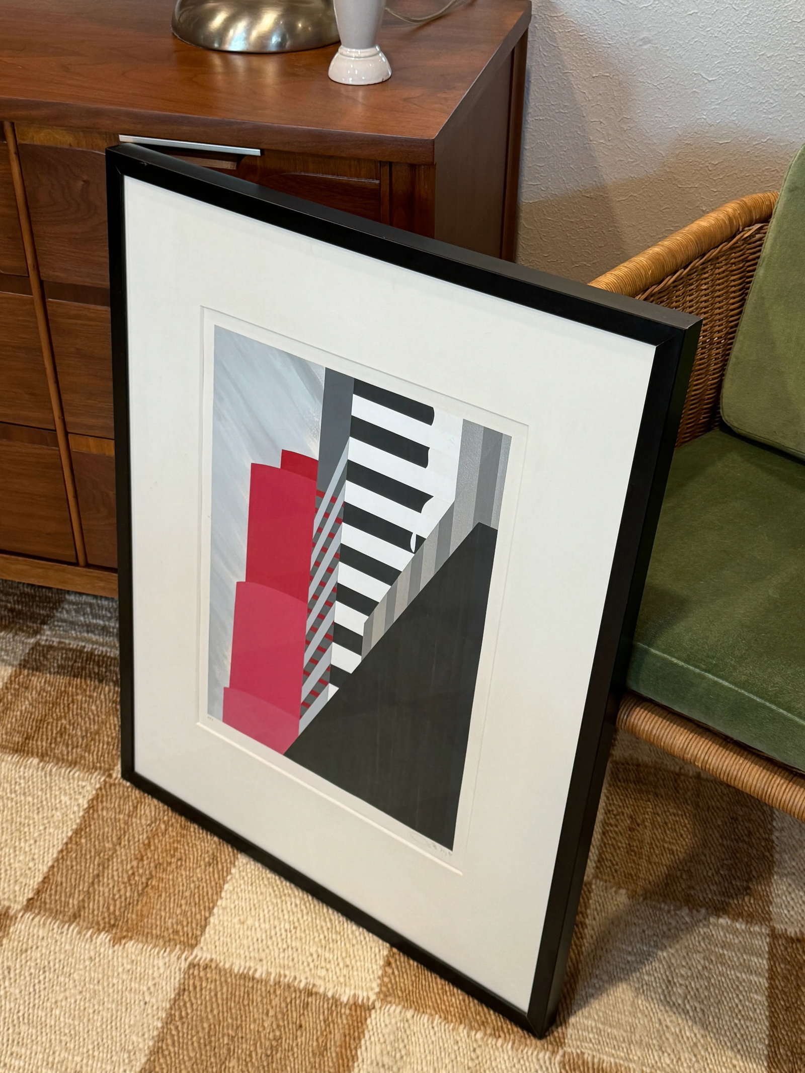 James Dewoody Original Art, Circa 1980s "Lexington Avenue at 48th Street", Framed - 2