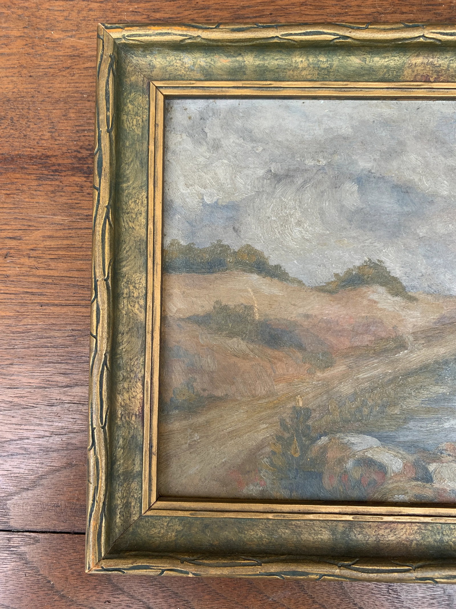 Early 20th Century Framed Coastal Landscape Oil Painting - 3