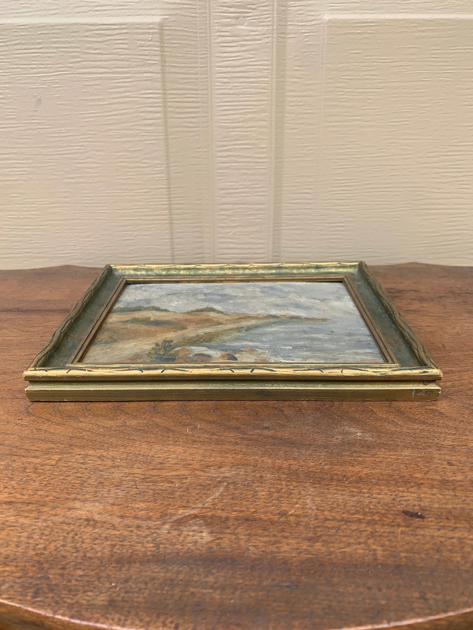 Early 20th Century Framed Coastal Landscape Oil Painting - 7