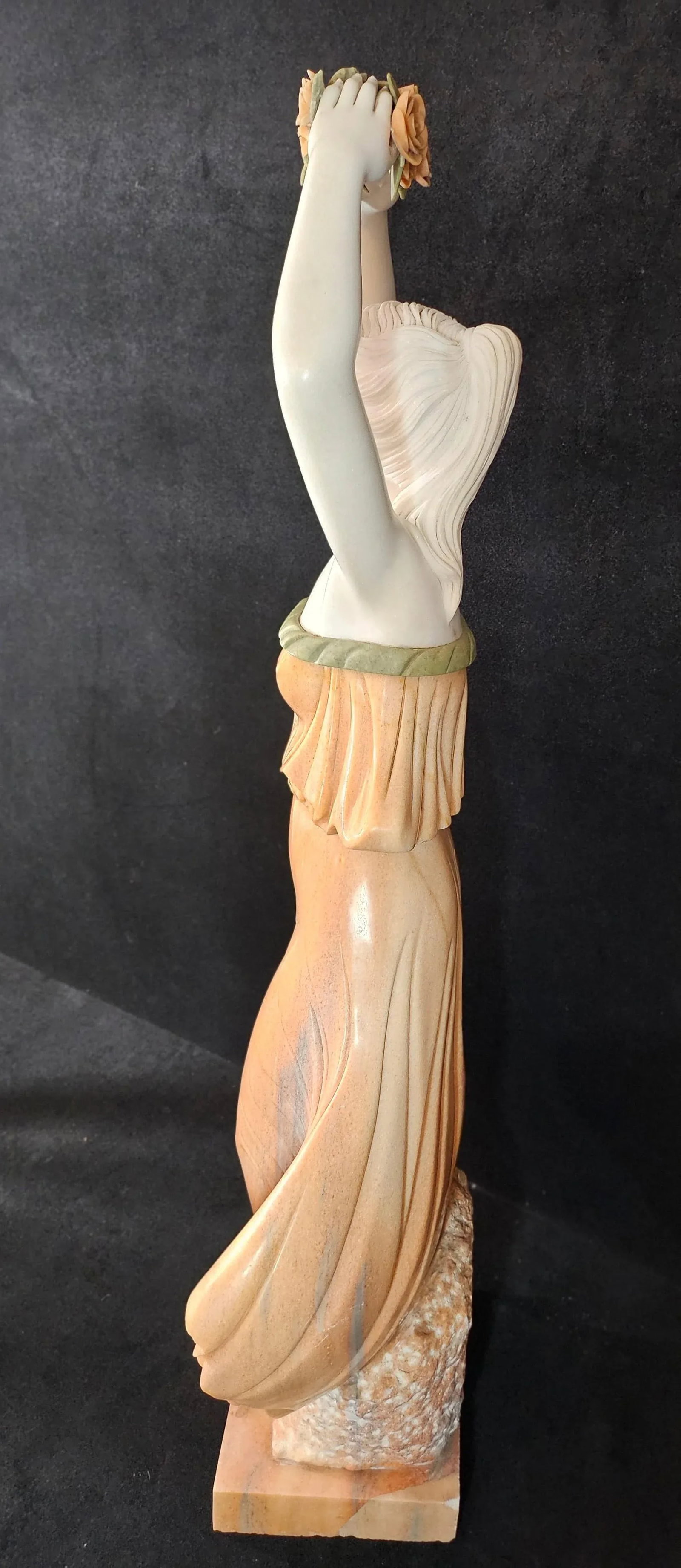 1970s Marble Woman Sculpture - 8