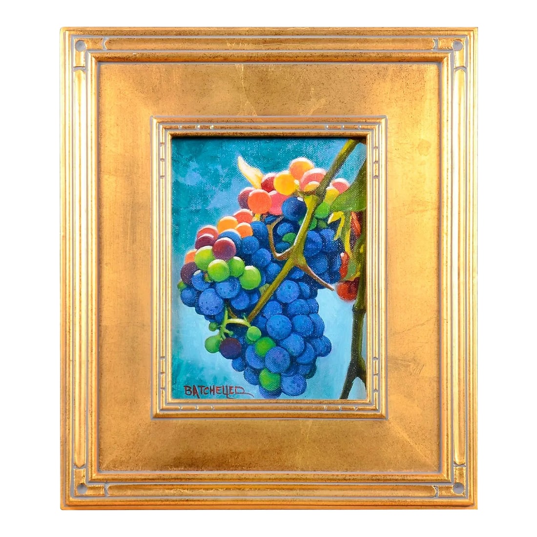 Keith Batcheller "Ready for Picken" Oil on Canvas, Framed: Keith Batcheller "Ready for Picken" oil on canvas. This Keith Batcheller painting comes framed as shown. Dimensions 8"H x 6"W (Image); 13.75"H x 11.75"W x 1.25"D (Frame) About Keith Batcheller For