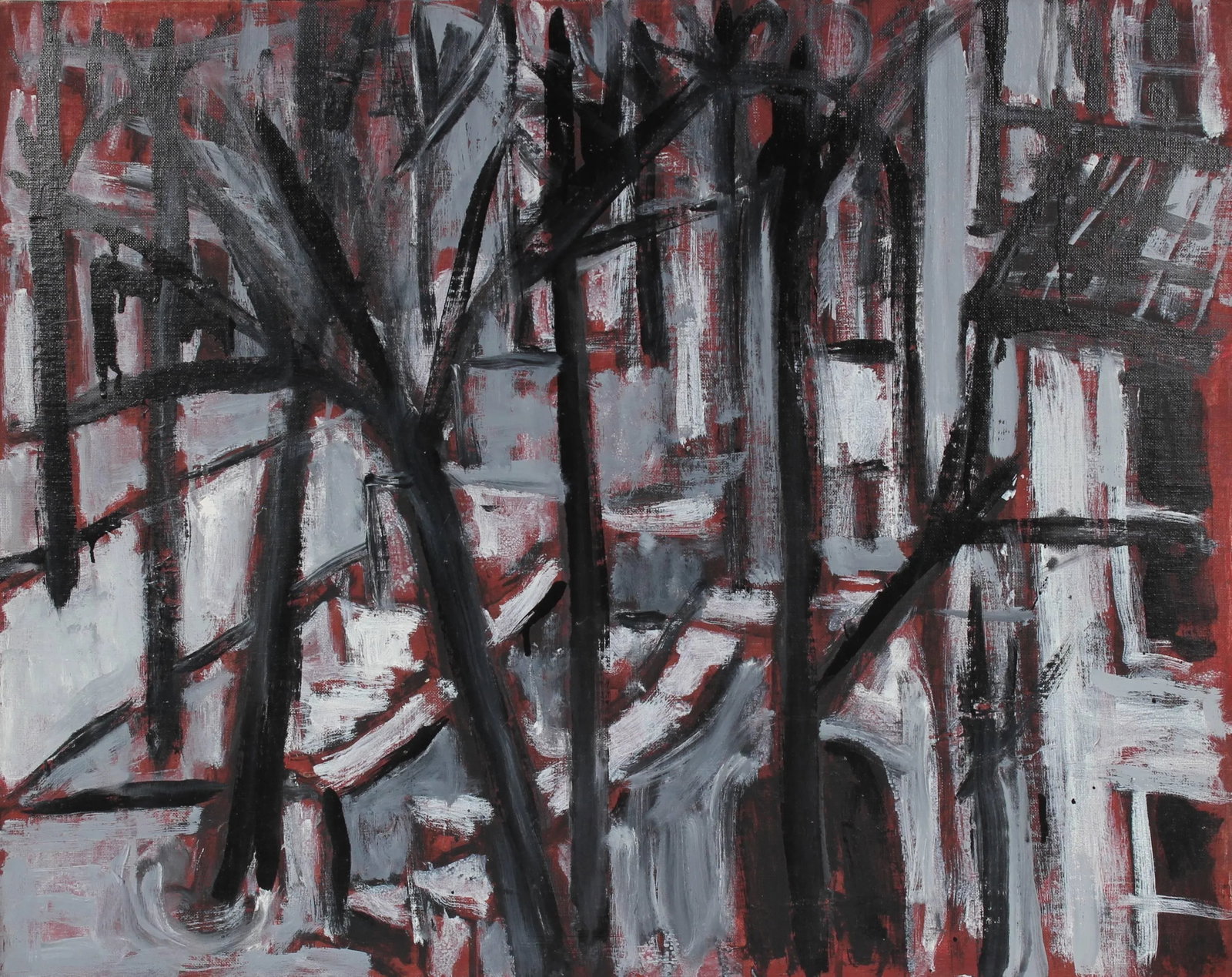 Pasquale Patrick Stigliani "West Side New York Cityscape" Grayscale Oil Painting, 1998 1998 - 3