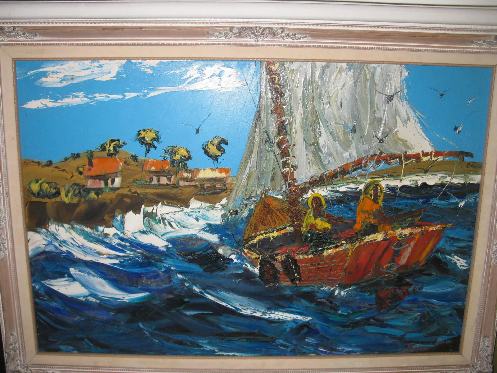1960s Vintage Bill Dickey Seascape Marine Oil Painting - 2