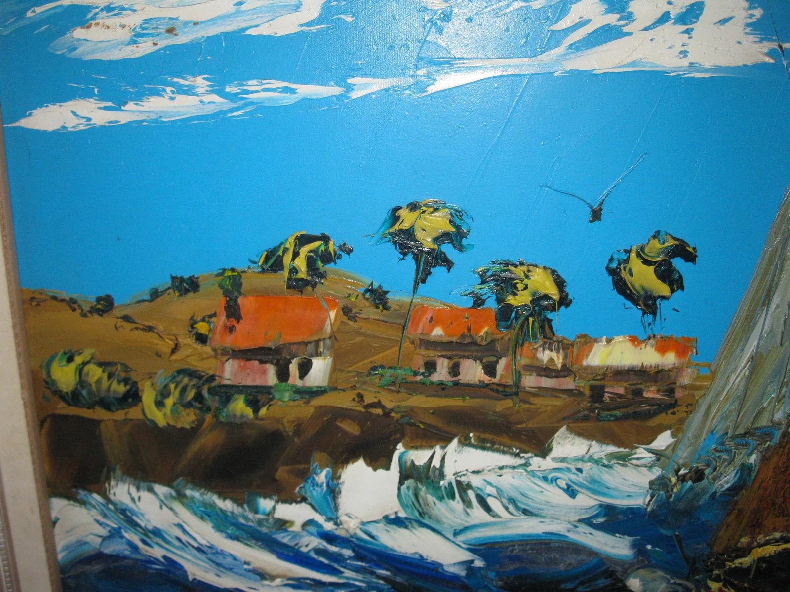 1960s Vintage Bill Dickey Seascape Marine Oil Painting - 3