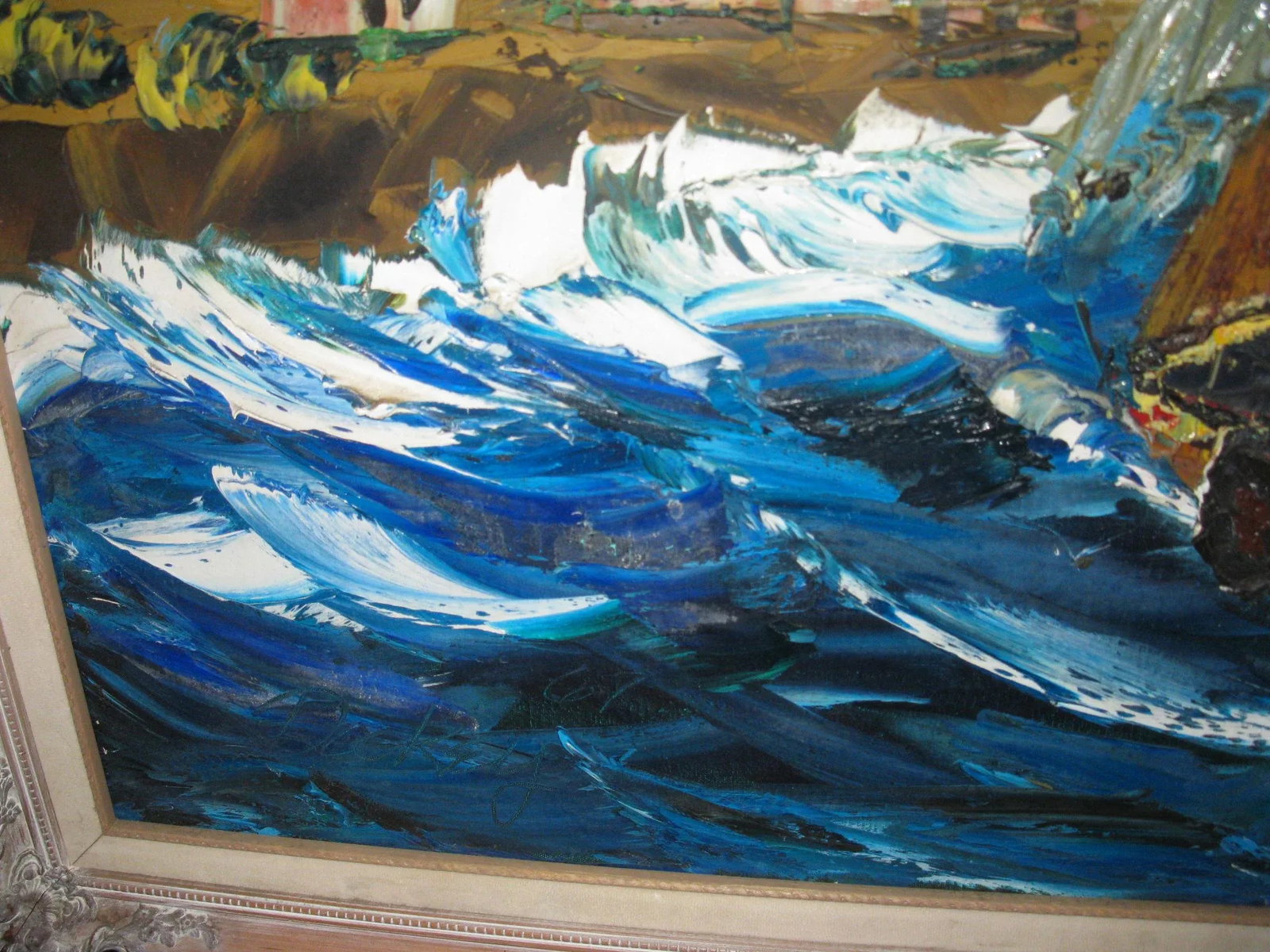 1960s Vintage Bill Dickey Seascape Marine Oil Painting - 4