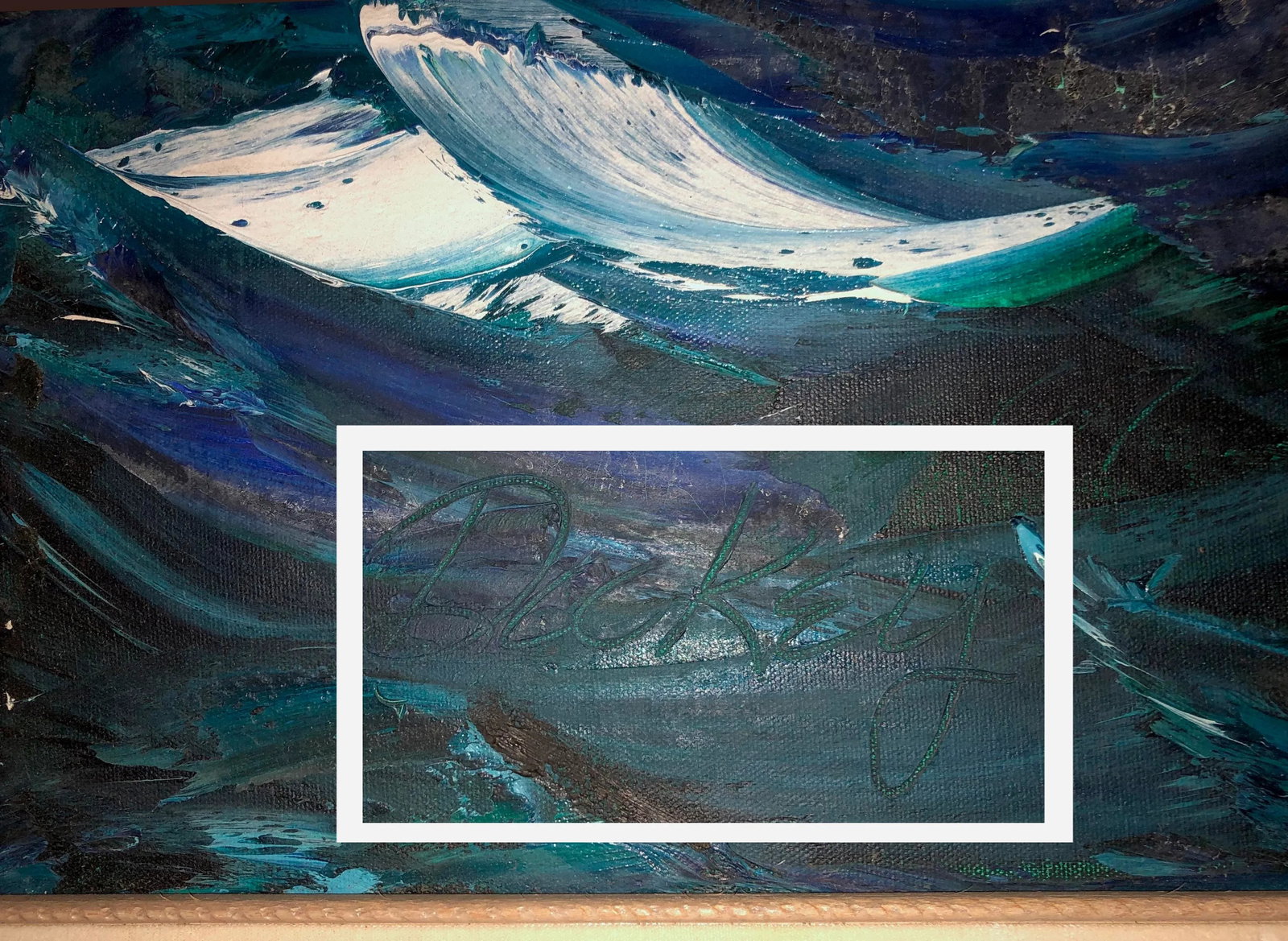 1960s Vintage Bill Dickey Seascape Marine Oil Painting - 8