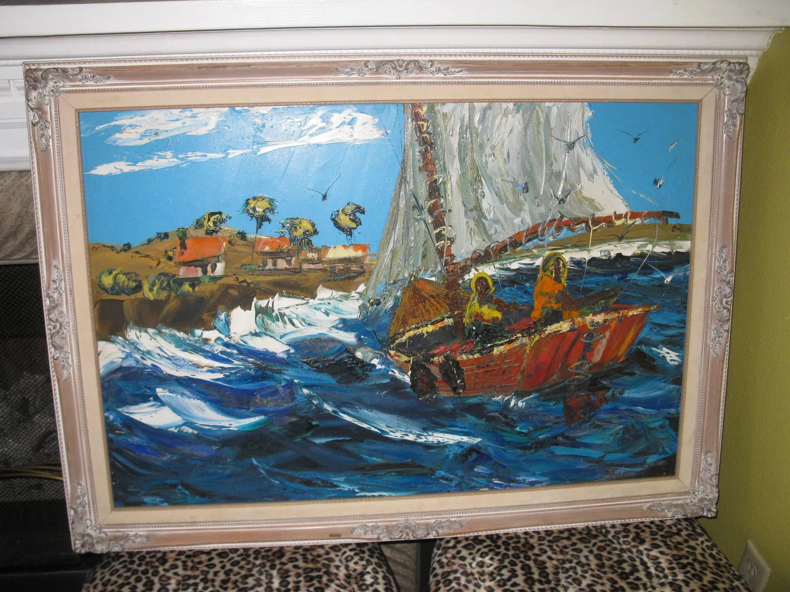 1960s Vintage Bill Dickey Seascape Marine Oil Painting - 9