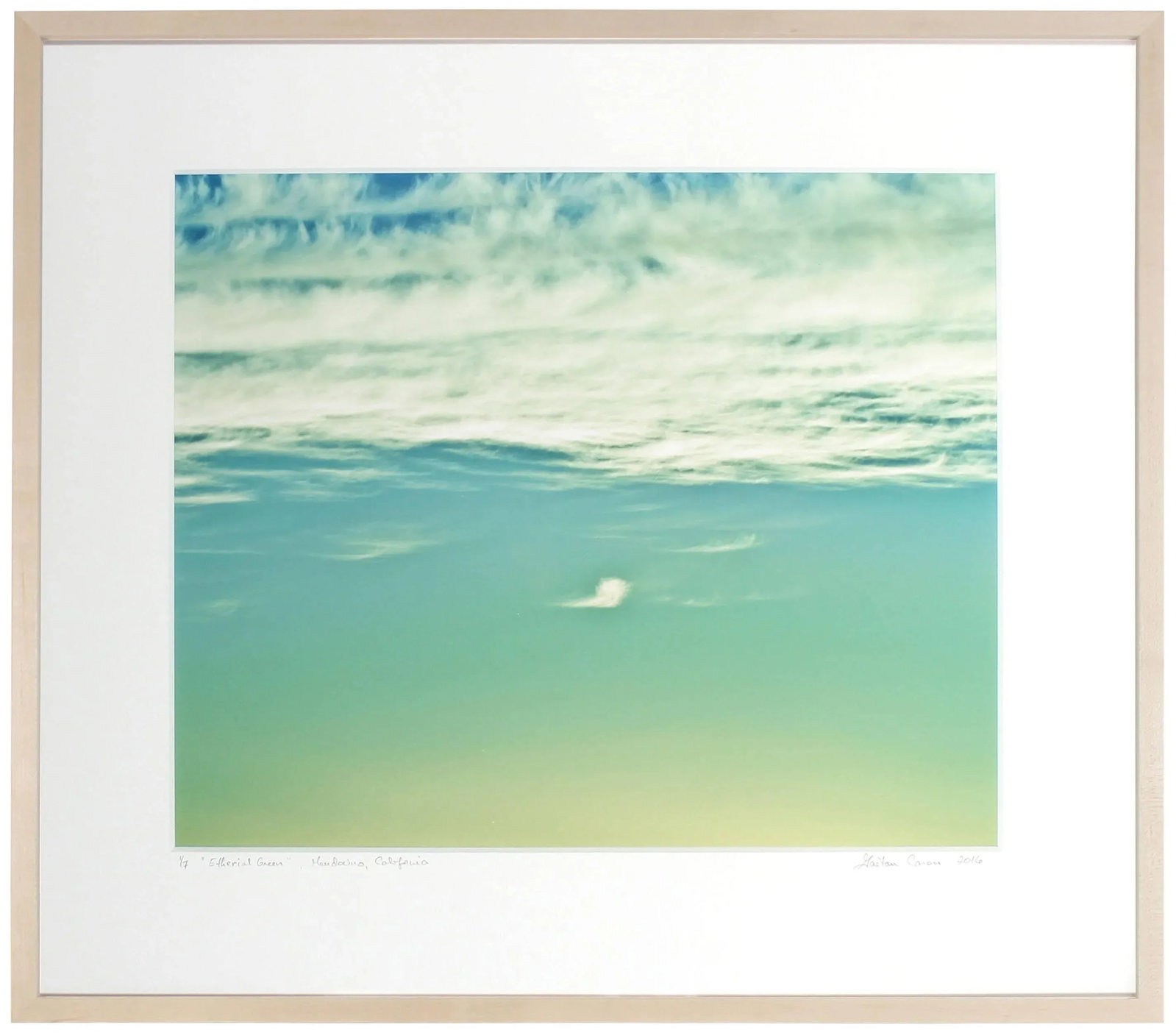 Gaetan Caron "Ethereal Green" Mendocino, Ca Clouds, Color Photograph, 2016 2016 - 3