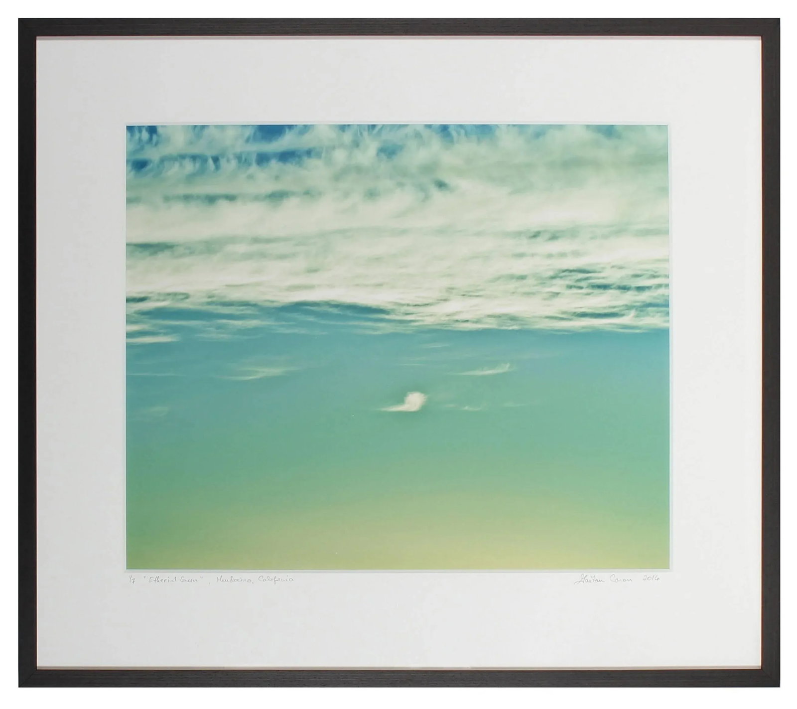 Gaetan Caron "Ethereal Green" Mendocino, Ca Clouds, Color Photograph, 2016 2016 - 4