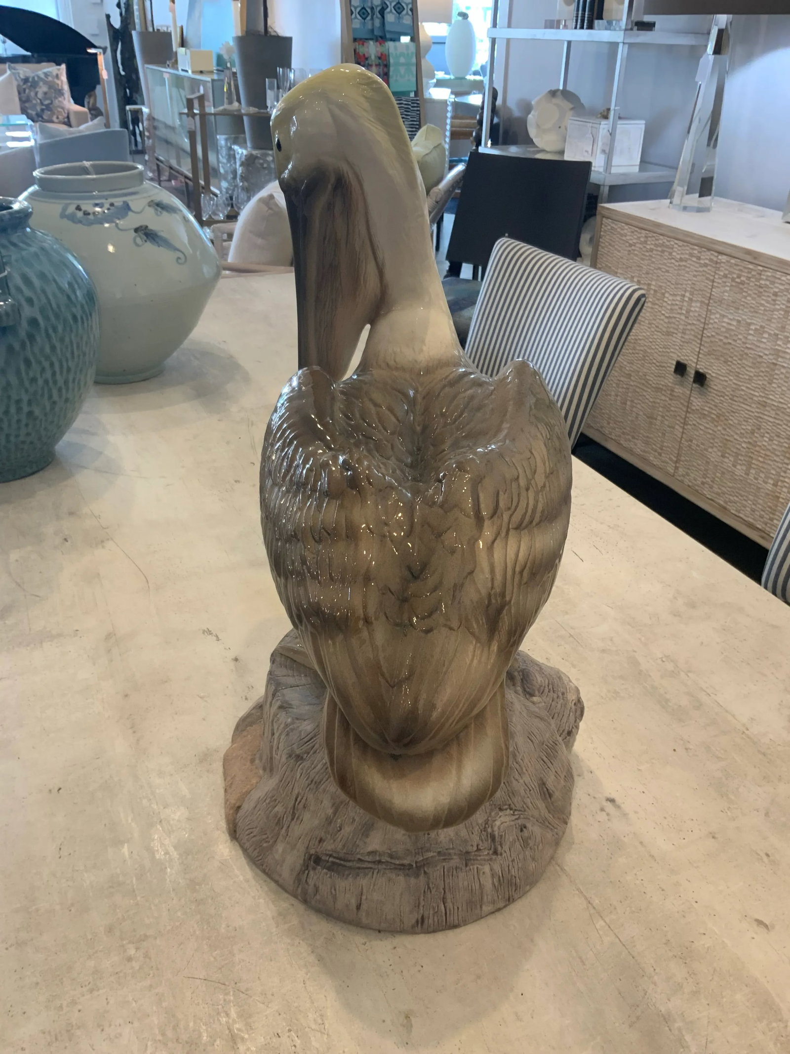 1970s Vintage Ceramic Pelican Statue by Townsend - 3